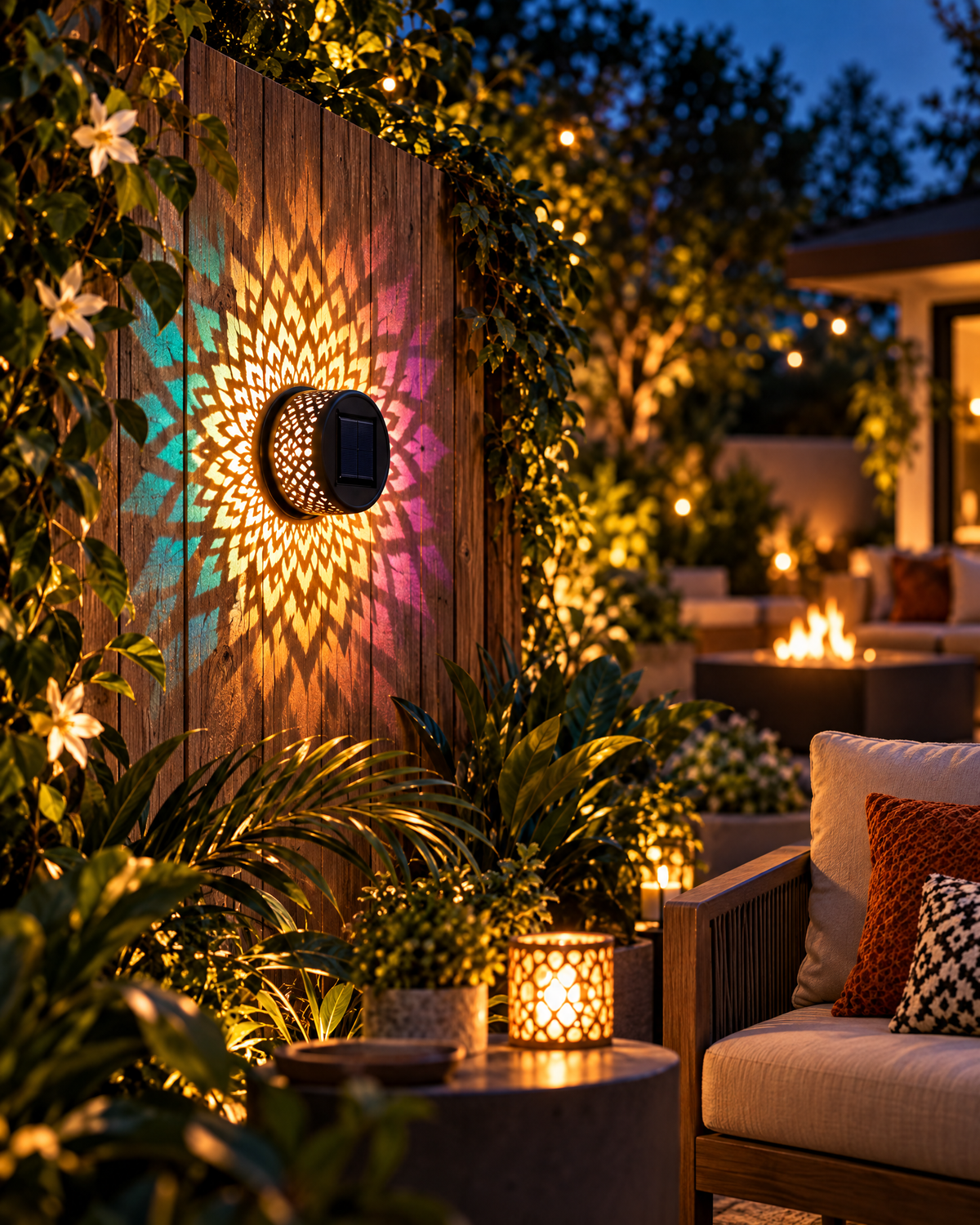 Solar Mandal Light for Diwali Decoration – Outdoor Wall Light for Balcony & Garden (Pack of 1)