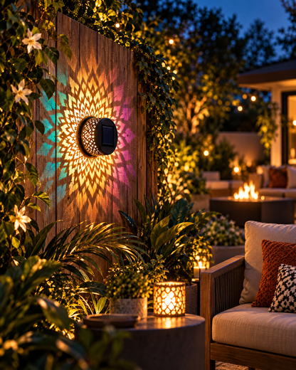 Solar Mandal Light for Diwali Decoration – Outdoor Wall Light for Balcony & Garden (Pack of 1)