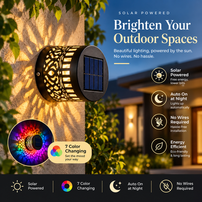 Solar Mandal Light for Diwali Decoration – Outdoor Wall Light for Balcony & Garden (Pack of 1)